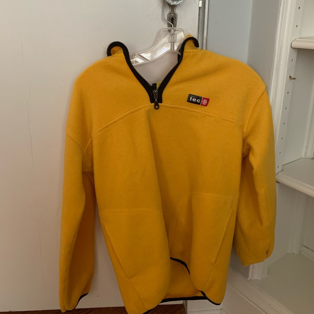 Yellow quarter zip sweatshirt